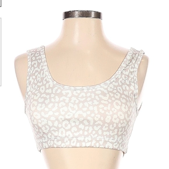 NWOT - Wild Ideas Taupe Leopard Print Sports Bra and Leggings Set Size XS - Picture 5 of 10